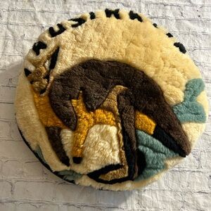 YKK 3D WITH AUSTRALIA AND FOX MULTI COLORED RAISED DETAILS THROW PILLOW